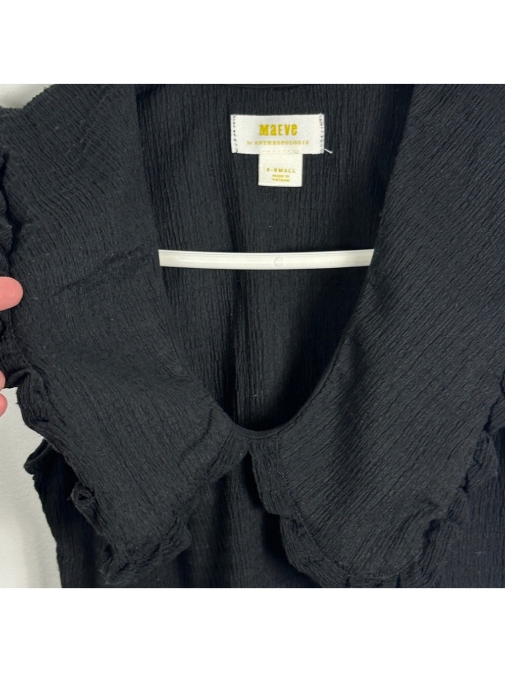 Anthropologie Maeve ruffled collar stretch knit tank top. - Picture 4 of 8
